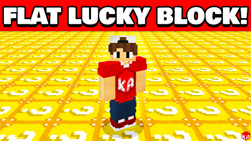 Flat Lucky Block World! Key Art