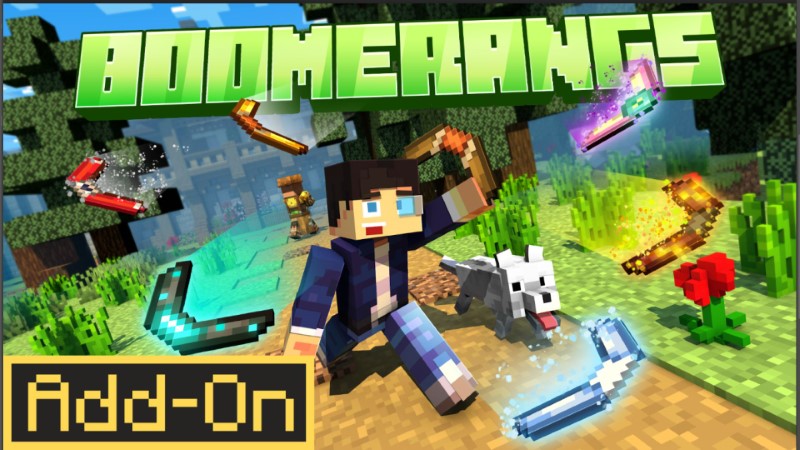 Boomerangs Add-On v1.1.2 on the Minecraft Marketplace by JWolf Creations