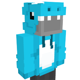 Light Blue Dinosaur Hoodie on the Minecraft Marketplace by Asiago Bagels