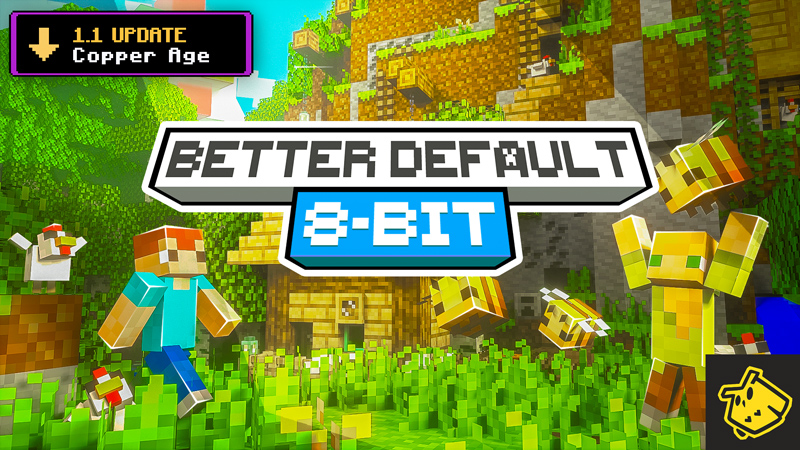 8-bit Better Default Textures - Copper Age Key Art