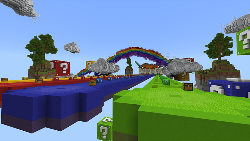 Rainbow World Lucky Block Race