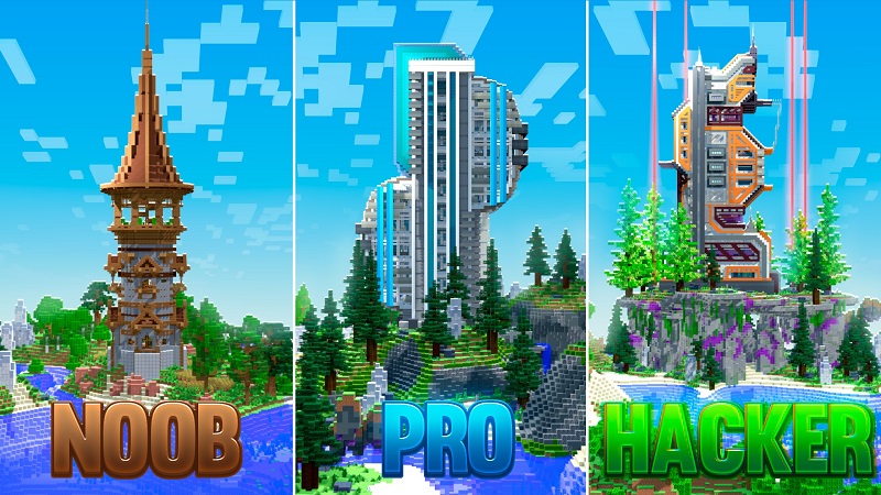 Towers: Noob Vs Pro Vs Hacker Key Art