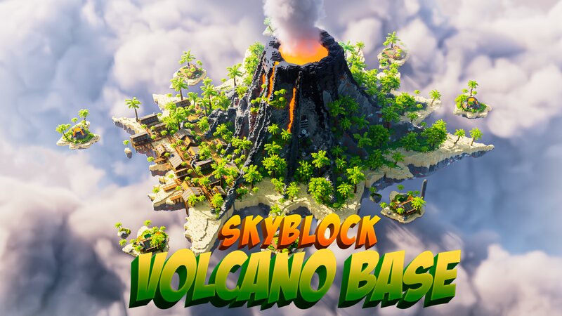 Skyblock Volcano Base Key Art