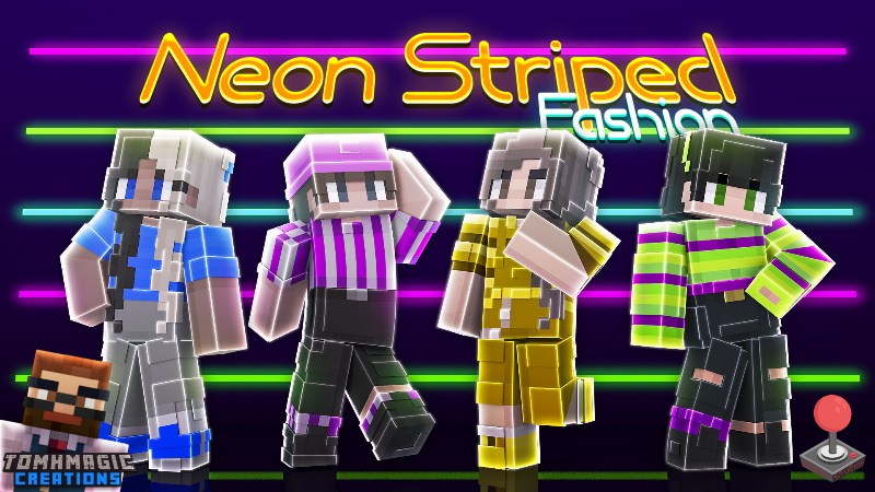 Neon Striped Fashion Key Art