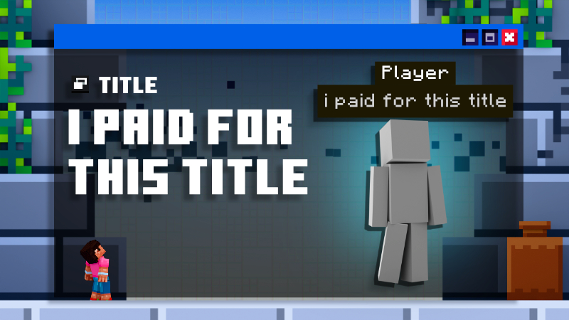 "i paid for this title" Title