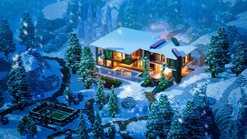 Winter Billionaire Mansion Key Art