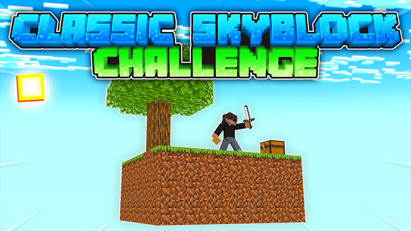 Classic Skyblock Challenge Key Art