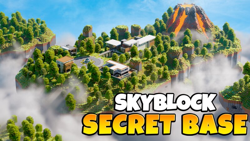 Skyblock Secret Base Key Art