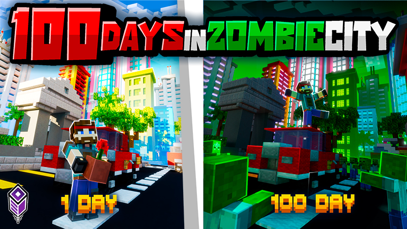 100 DAYS IN ZOMBIE CITY Key Art