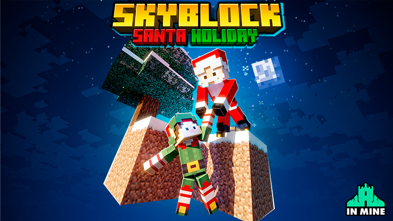 Skyblock Santa Holiday Key Art