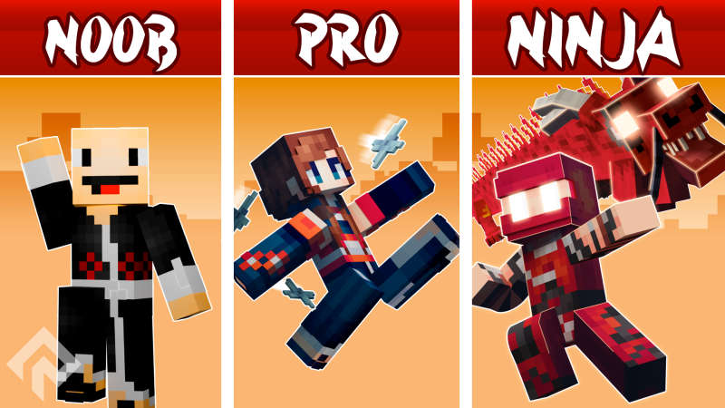 Noob vs Pro vs Ninja Key Art