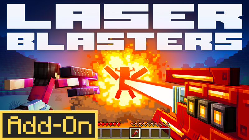 Laser Blasters Add-On on the Minecraft Marketplace by HorizonBlocks