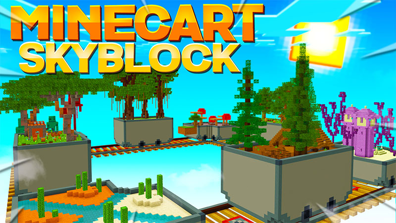 Minecart Skyblock Key Art