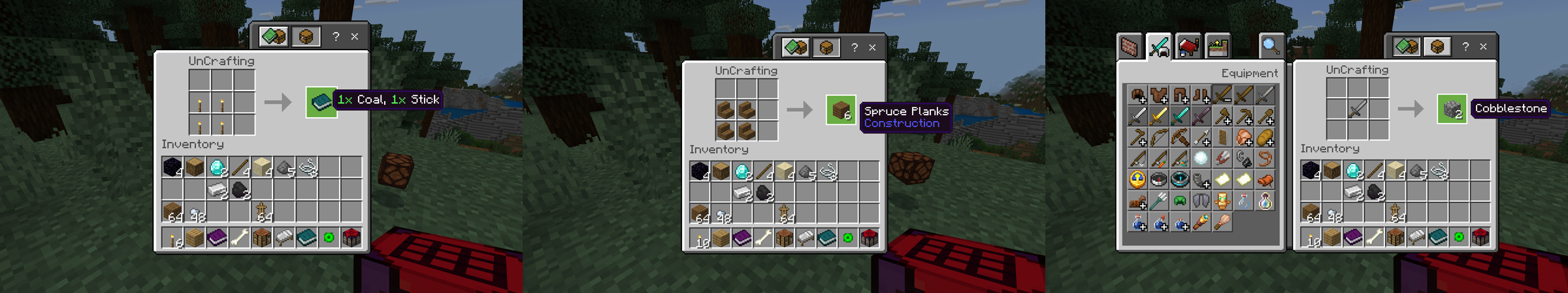 Uncrafting Items Add-On Panorama