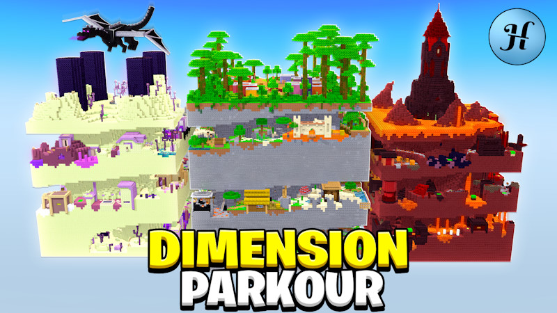 Dimension Parkour on the Minecraft Marketplace by hielke-maps