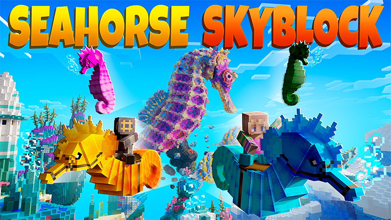 Seahorse Skyblock Key Art