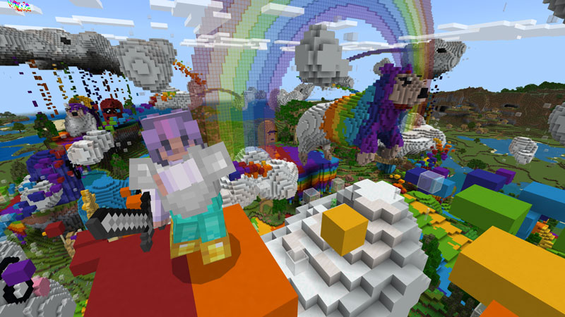 Crazy Rainbow Games in Minecraft Marketplace