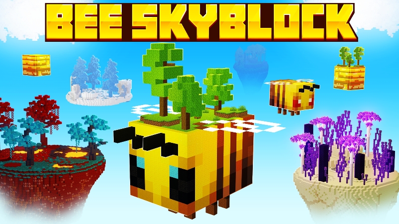 Bee Skyblock Key Art