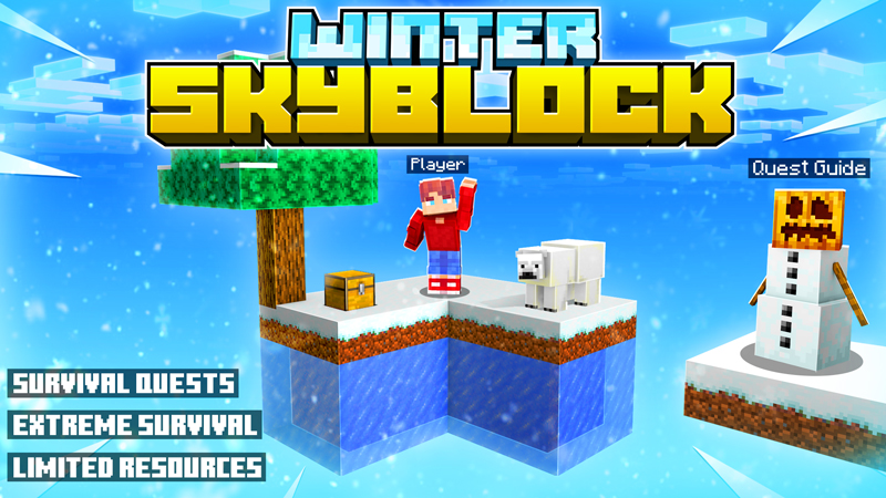 Winter Skyblock Key Art