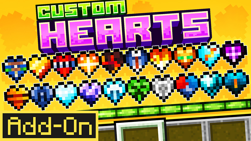 Custom Hearts Add-On on the Minecraft Marketplace by Kreatik Studios