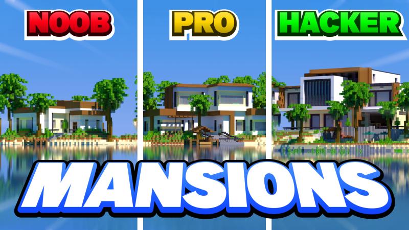 Noob vs Pro vs Hacker Mansions Key Art