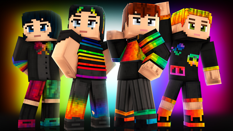 Rainbow Goth on the Minecraft Marketplace by GoE-Craft