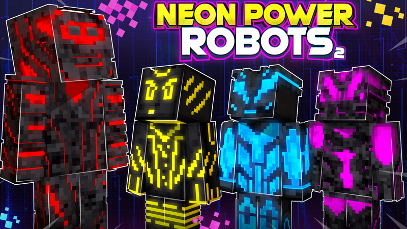 Neon Power Robots 2 Key Art