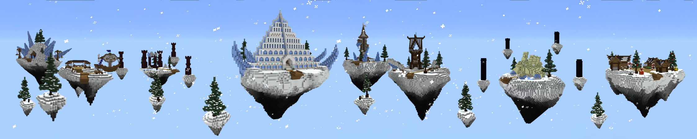 Winter Skyblock Panorama