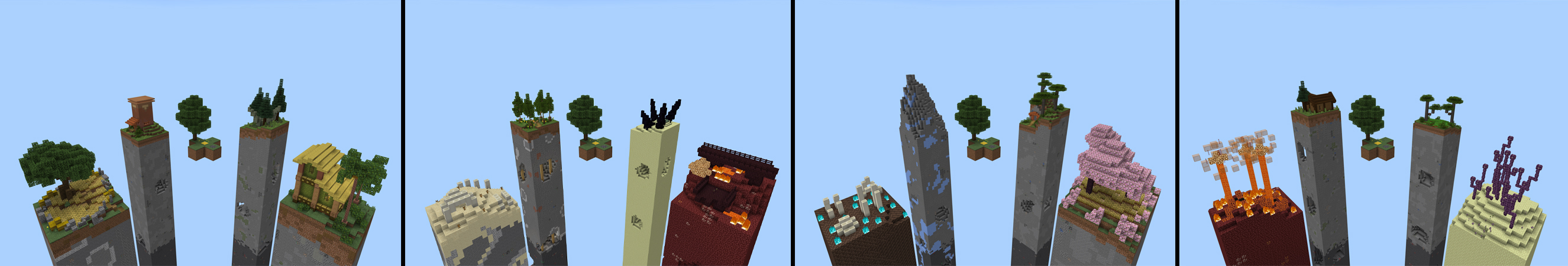 Random Chunks Skyblock Panorama