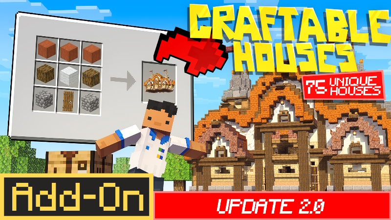 Craftable Houses Add-On Key Art