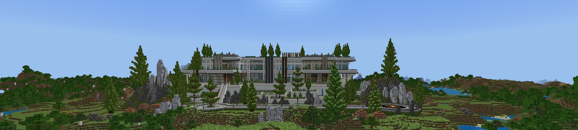 Modern Millionaire Mansion Panorama