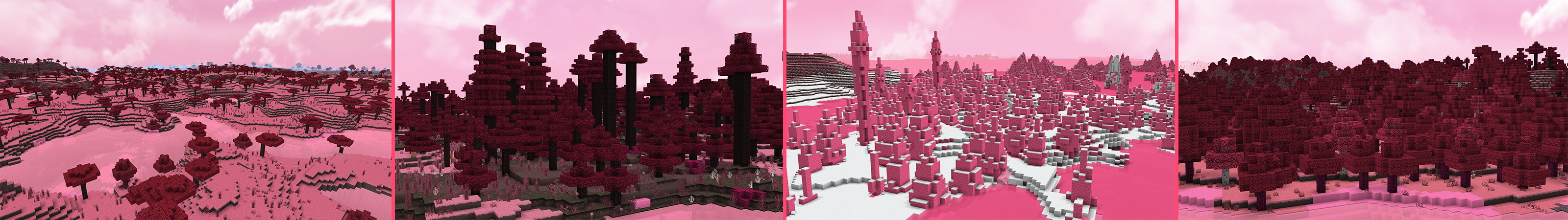 Super Cute - Pink Pixels Panorama