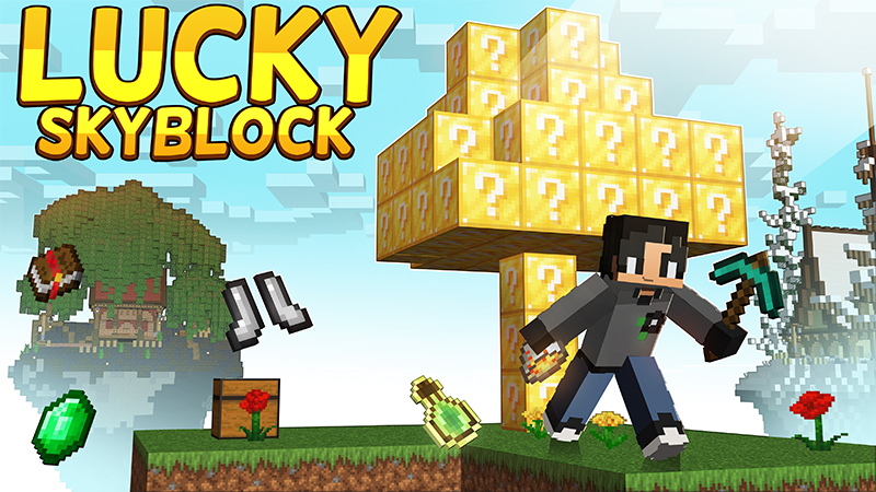 Lucky Skyblock Key Art