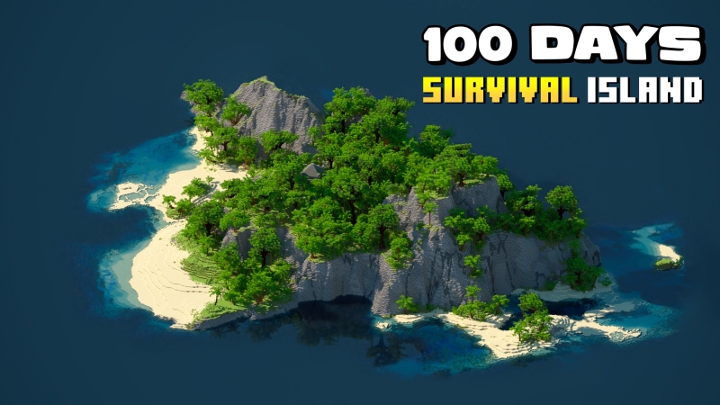 100 Days: Survival Island Key Art