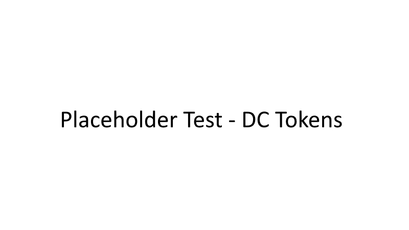 [TEST] DC Tokens