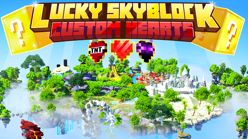 Lucky Skyblock + Custom Hearts Key Art