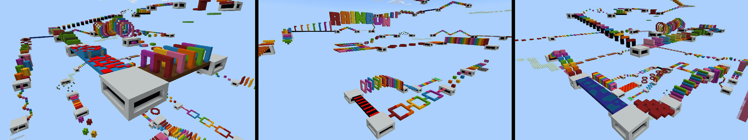 Rainbow Obstacle Parkour Panorama