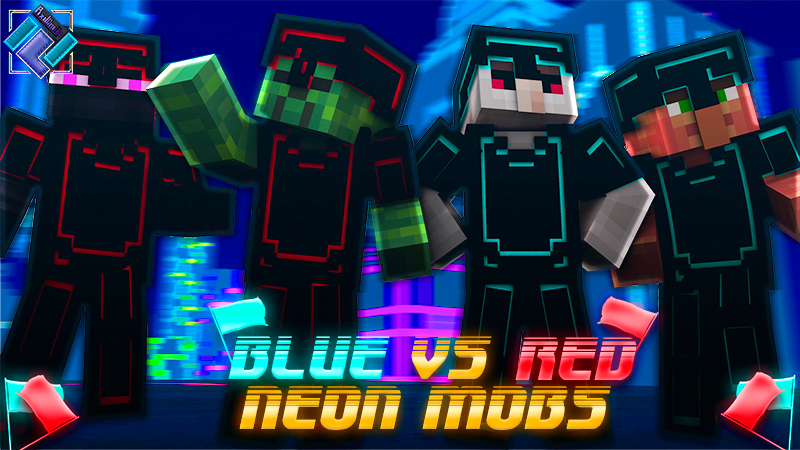 Blue vs Red Neon Mobs Key Art