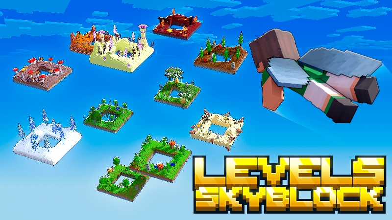 Levels Skyblock Key Art