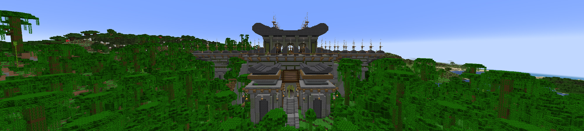 Ancient Jungle Temple Panorama
