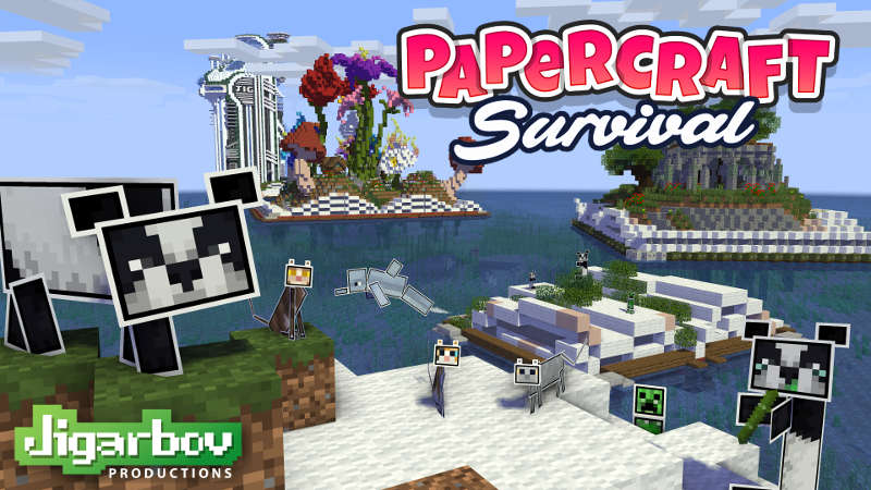 Papercraft Survival in Minecraft Marketplace