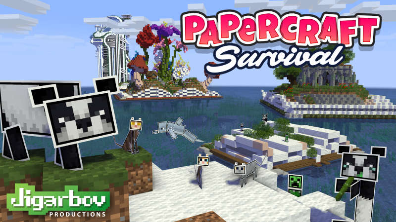 Papercraft Survival Key Art