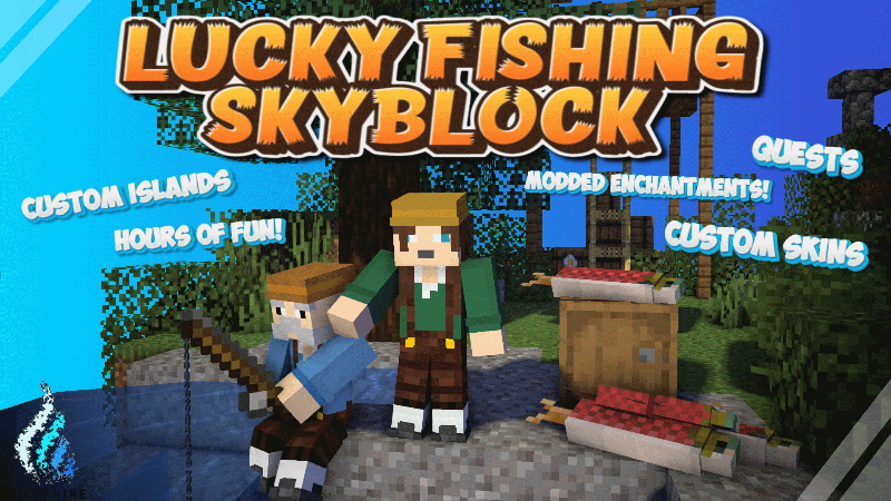 Lucky Fishing Skyblock Key Art