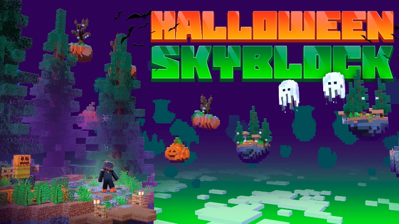 Halloween Skyblock Key Art