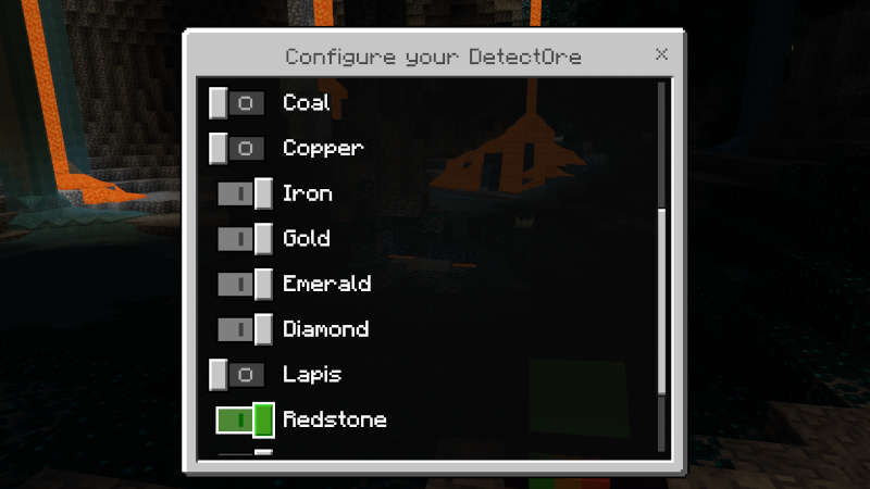 DetectOre Add-On Screenshot #2