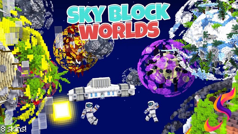 Skyblock Worlds Key Art