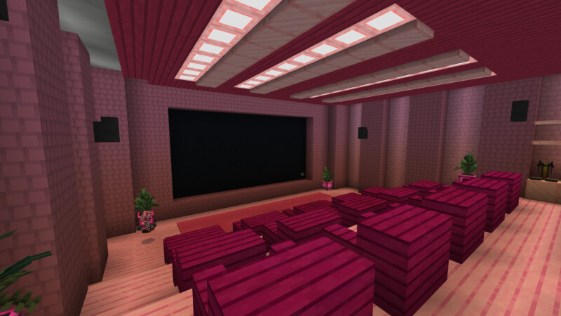 Cute Pink Modern Mansion by CrackedCubes