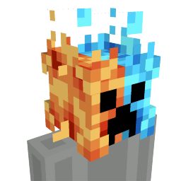 Icy Hot Creeper Head on the Minecraft Marketplace by The Lucky Petals