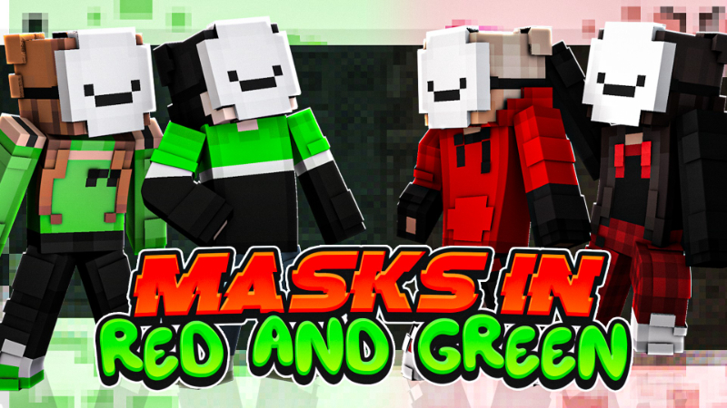 Masks in Red & Green on the Minecraft Marketplace by ManaLabs