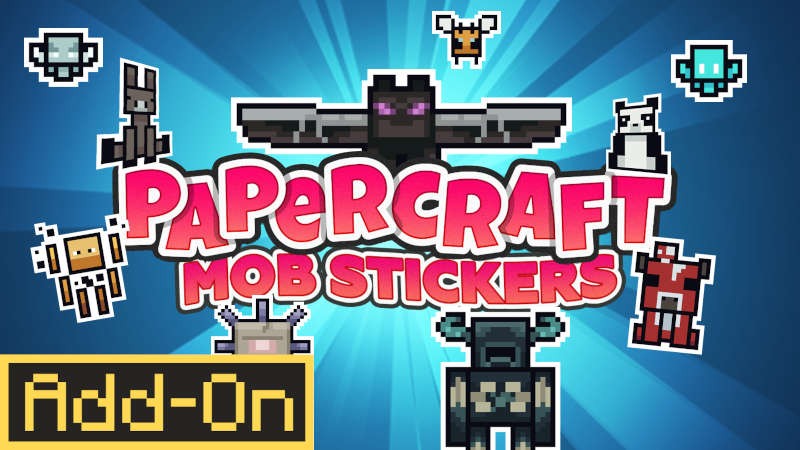 Papercraft Mob Stickers Add-On on the Minecraft Marketplace by Jigarbov Productions